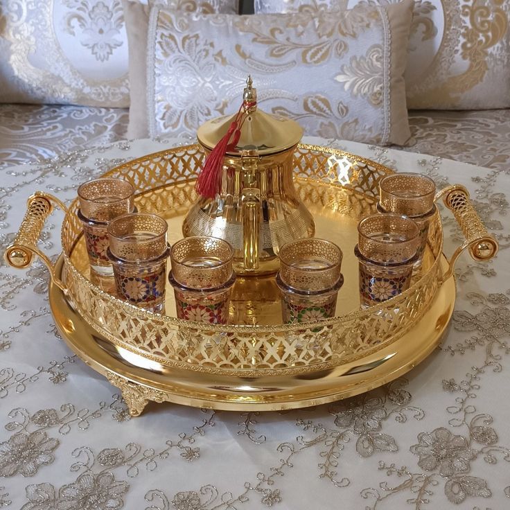 Set tè marocchino in rame artigianale